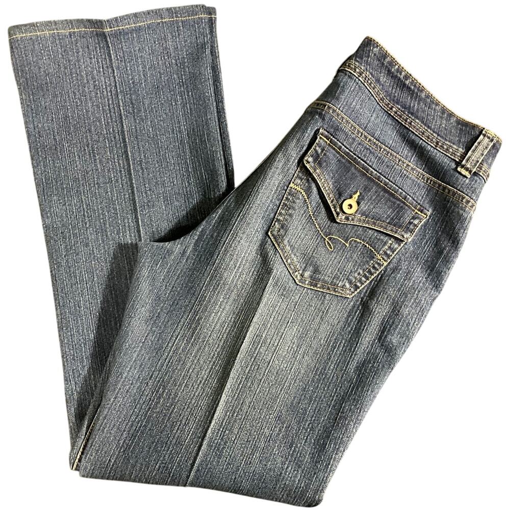 Women’s Nine West Denim Blue Arianna Jeans Pants Size 12 Bootcut Stretch